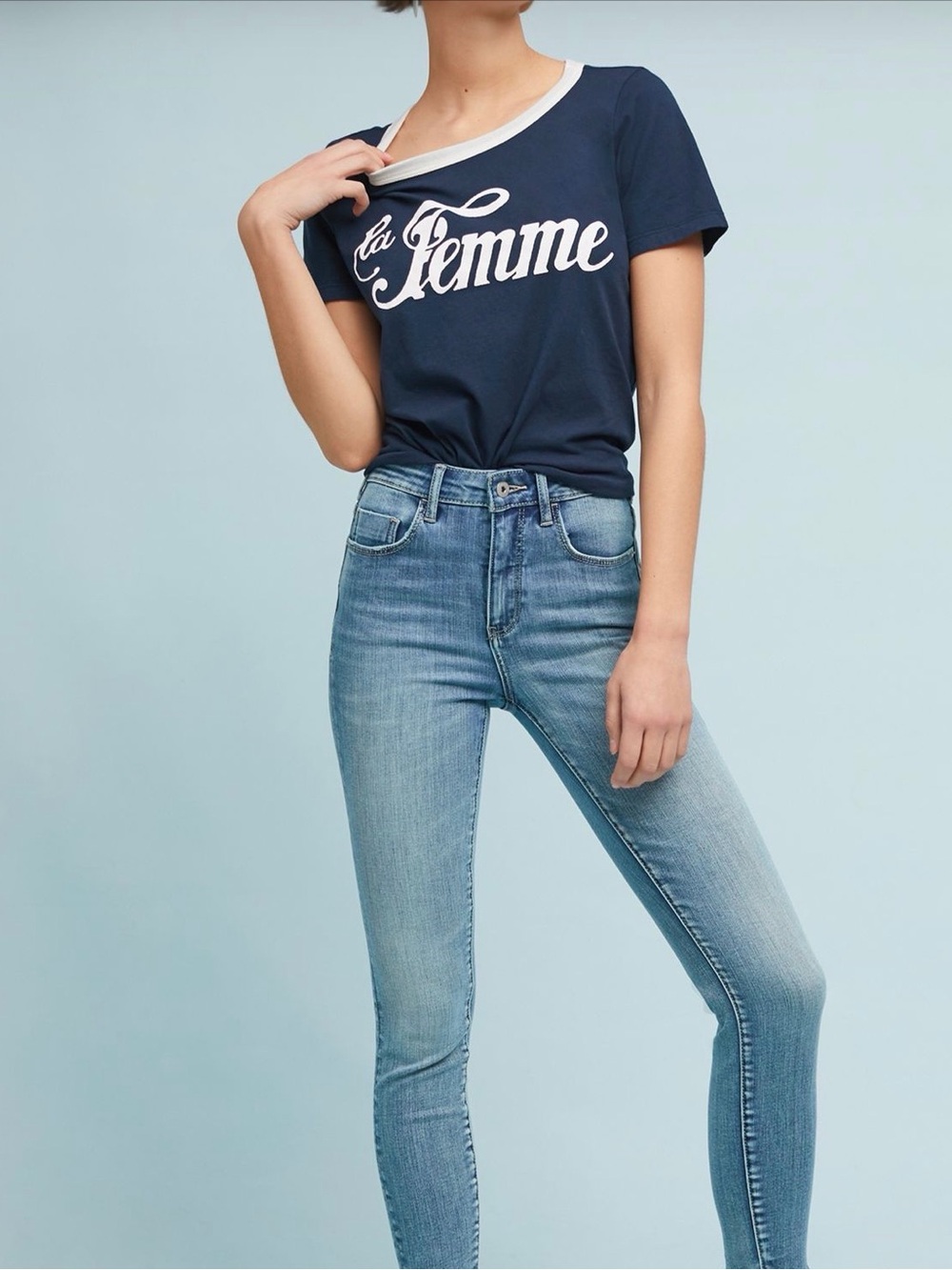 PILCRO & THE LETTERPRESS high rise skinny jeans